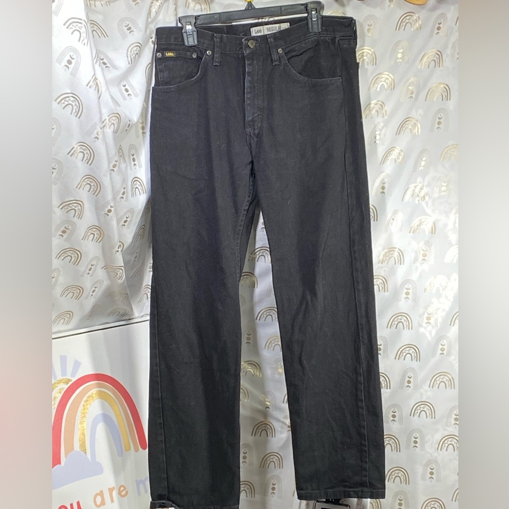 Lee Men's Straight Black Jeans